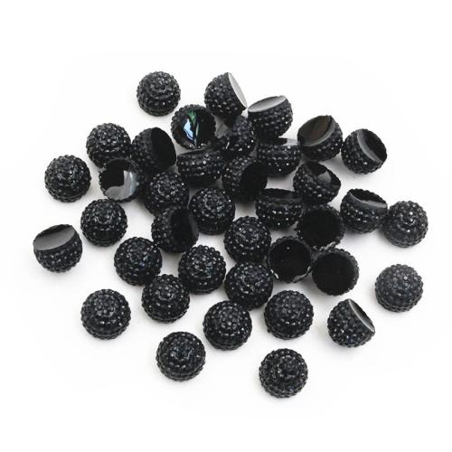 Resina Moda Cabochões, Cúpula, DIY, preto, 10mm, Aprox 100PCs/Bag, vendido por Bag