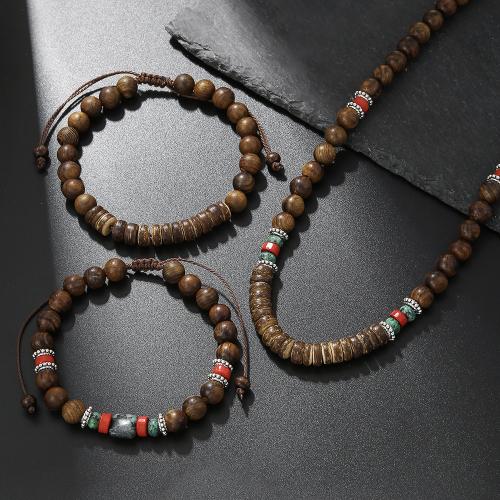 Jewelry Sets Rosewood with Natural Stone & Coconut Unisex Sold By PC