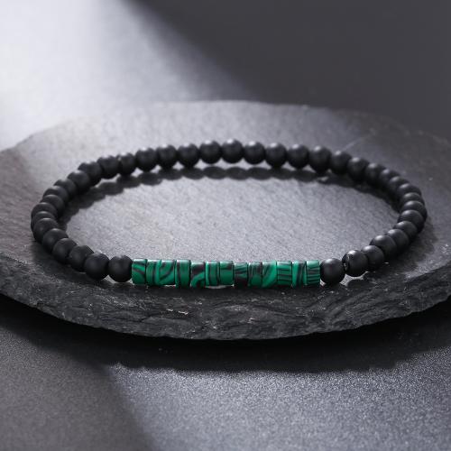 Gemstone Armbånd, Abrazine Stone, med Natursten, forskellige materialer til valg & Unisex, flere farver til valg, Solgt af PC