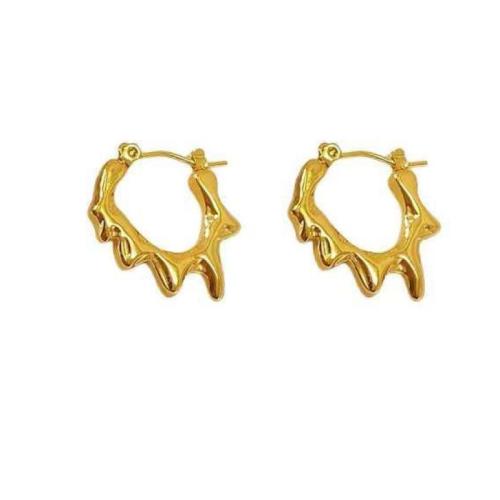 Cruach dhosmálta Lever Back Earring, 304 Cruach dhosmálta, 18K ór plátáilte, jewelry faisin & do bhean, Díolta De réir Péire