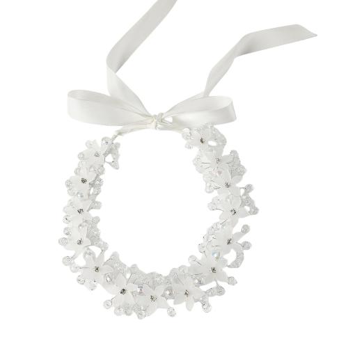 Headband Zinc Alloy with Crystal & Acrylic handmade fashion jewelry & for woman white Sold By PC