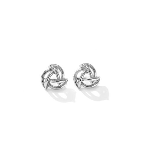 Stainless Steel Stud Earrings 304 Stainless Steel plated fashion jewelry & for woman & hollow original color Sold By Pair