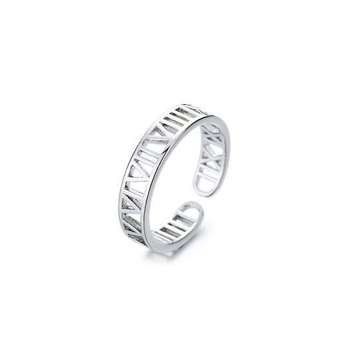 Mässing Finger Ring, plated, för kvinna, platina färg, Säljs av PC