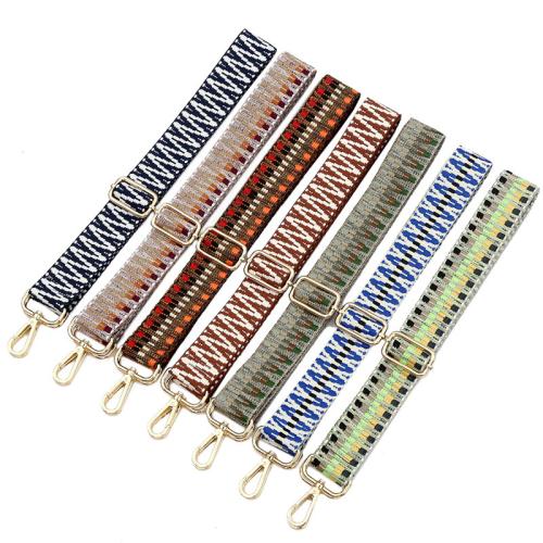 Zinc Alloy Taske stropper, med Polyester og bomuld, Justerbar & du kan DIY, flere farver til valg, Width 3.8cm, length 80-140cm, Solgt af PC