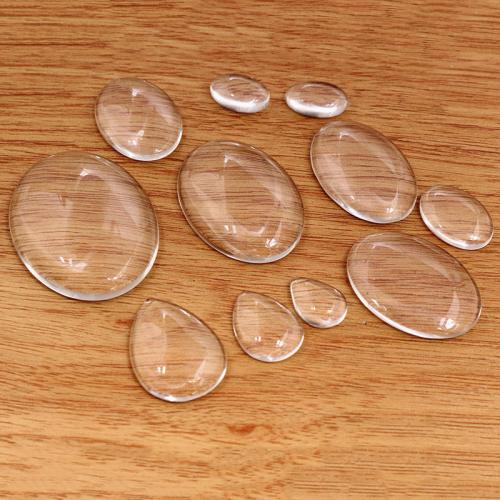 Glas Cabochons, Andere vorm voor keuze & DIY, duidelijk, Ca 100pC's/Bag, Verkocht door Bag