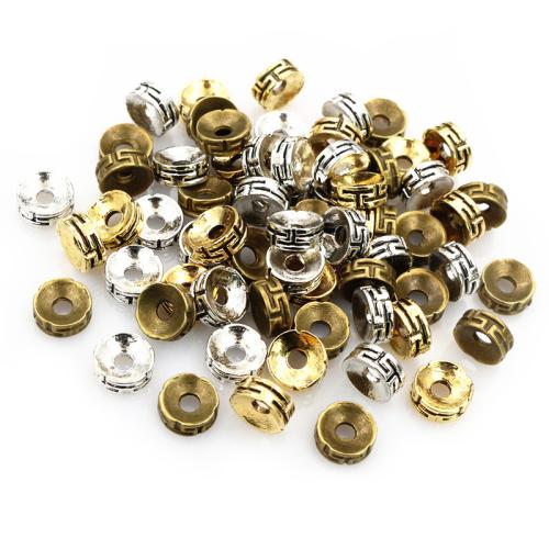 Zinklegierung Zwischenperlen, plattiert, DIY, keine, frei von Nickel, Blei & Kadmium, 7.50x7.50mm, Bohrung:ca. 2mm, ca. 100PCs/Tasche, verkauft von Tasche