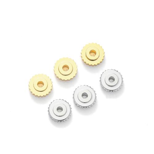 Brass Jewelry Beads Gear Wheel plated DIY nickel lead & cadmium free 6mm Sold By PC