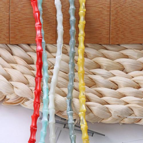 Natural Freshwater Shell Beads Bamboo DIY Sold Per Approx 36 cm Strand