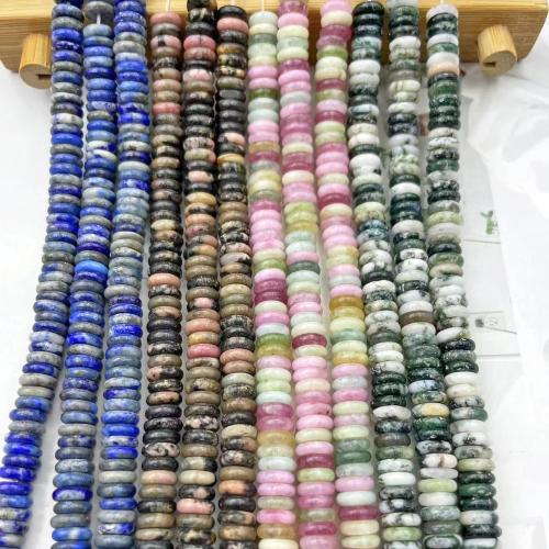 Gemstone smykker perler, Natursten, du kan DIY & forskellige materialer til valg, flere farver til valg, 2x6mm, Ca. 150pc'er/Strand, Solgt af Strand