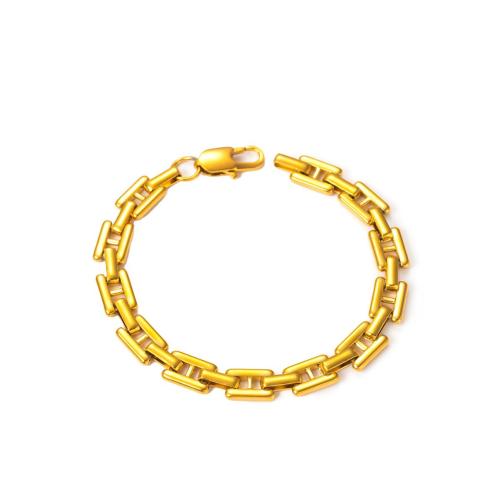 Stainless Steel Jewelry Bracelet 304 Stainless Steel plated fashion jewelry & Unisex golden Sold By PC