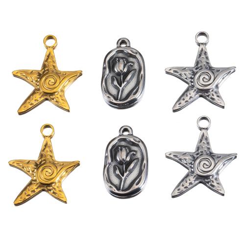 Stainless Steel Pendants 304 Stainless Steel plated DIY Sold By Bag