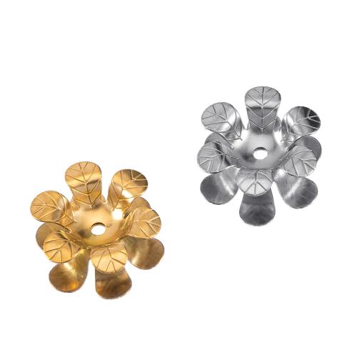 Stainless Steel Bead Cap 304 Stainless Steel Flower plated DIY Sold By Bag