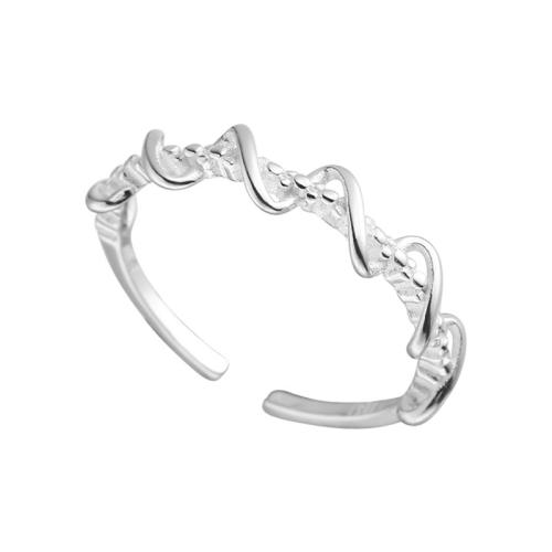 Mässing Finger Ring, plated, för kvinna, platina färg, Säljs av PC