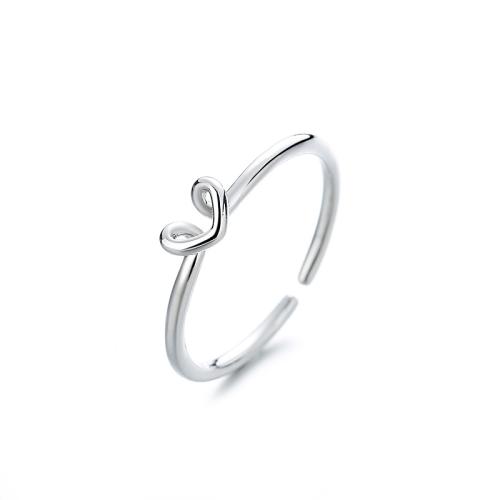 Mässing Finger Ring, plated, för kvinna, platina färg, Säljs av PC