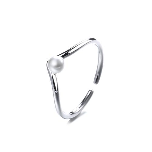 Brass Finger Ring with Plastic Pearl plated for woman Sold By PC