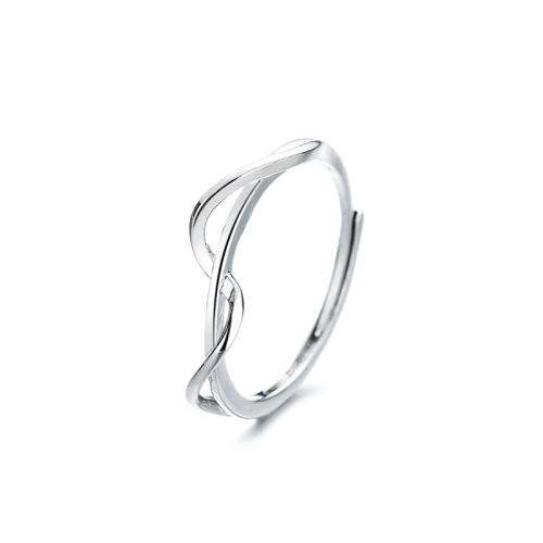 Mässing Finger Ring, plated, för kvinna, platina färg, Säljs av PC