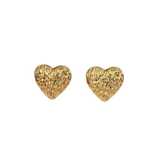 Roestvrij staal Stud Earrings, 304 roestvrij staal, plated, mode sieraden & voor vrouw, gouden, Verkocht door pair