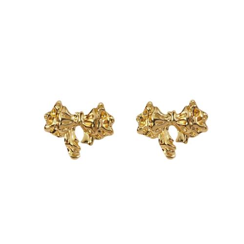 Stainless Steel Stud Earrings 304 Stainless Steel fashion jewelry & for woman golden Sold By Pair