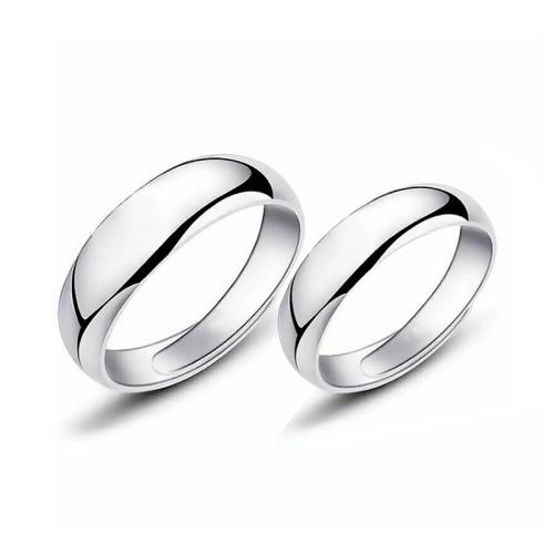 Anillos para Parejas, metal, chapado, unisexo & abrir, plateado, Vendido por UD