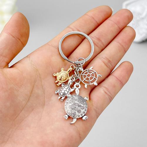 Key Chain, Zinc Alloy, Turtle, forgyldt, 10pc'er/Bag, Solgt af Bag