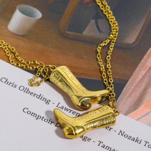 Stainless Steel Jewelry Necklace 304 Stainless Steel Shoes Vacuum Ion Plating for woman Length 41-50 cm Sold By PC