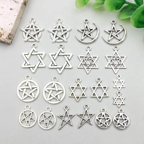 Zinc Alloy Star Pendant plated DIY Sold By Bag