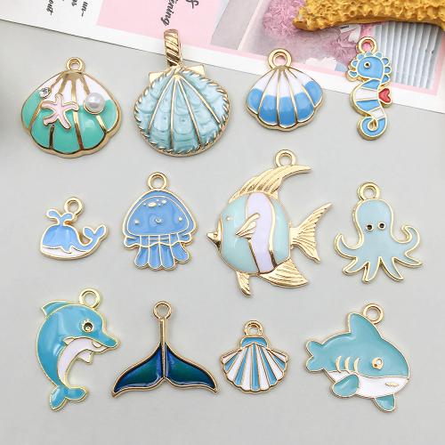 Zinc Alloy Enamel Pendants with Plastic Pearl plated DIY Sold By Bag