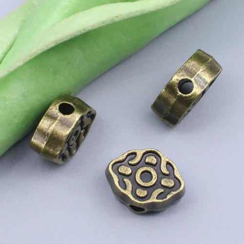 Bijoux de perles en alliage de Zinc , Plaqué de couleur de bronze antique, DIY, 9x12x2.30mm, 100PC/sac, Vendu par sac