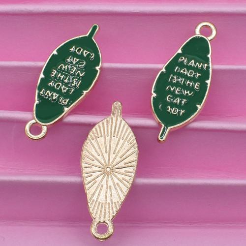 Zinc Alloy émail Pendants, alliage de zinc, Placage, DIY, 24.20x9.70mm, 100PC/sac, Vendu par sac