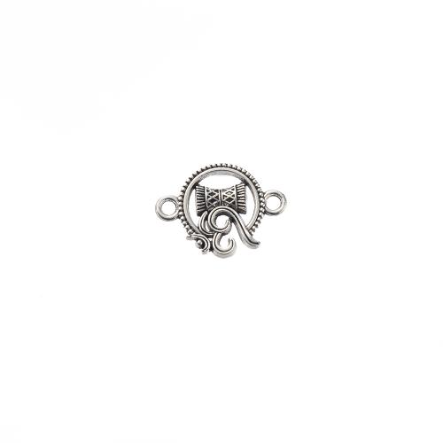 Zinco-Alloy-Connettore, lega in zinco, placcato argento antico, DIY & 1/1 anello del connettore, 21x2x16mm, 1003/sol, Venduto da sol