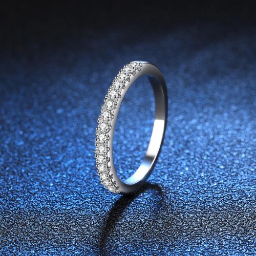 925 sterling zilver Finger Ring, met Moissanite, verschillende grootte voor keus & voor vrouw, Maat:4-9, Verkocht door PC