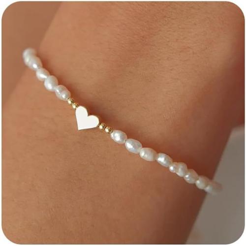 Plastic Pearl Bracelet & fashion jewelry & for woman Length 17.5 cm Sold By PC