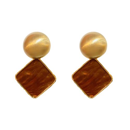 Brass Drop Earring gold color plated fashion jewelry golden nickel lead & cadmium free Sold By Pair