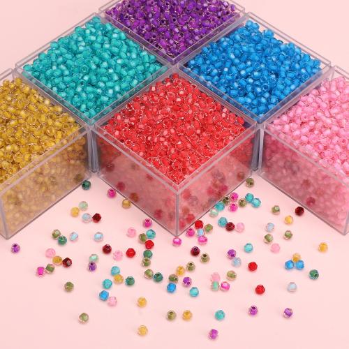 Blandet Glass Seed Beads, Seedbead, du kan DIY, flere farver til valg, 4mm, Ca. 140pc'er/Bag, Solgt af Bag