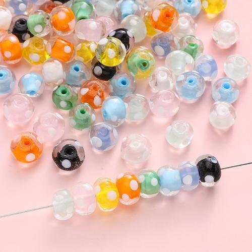 Handgemaakte Lampwork Beads, Rondelle, DIY, meer kleuren voor de keuze, 12x8mm, Gat:Ca 1.5mm, Verkocht door PC