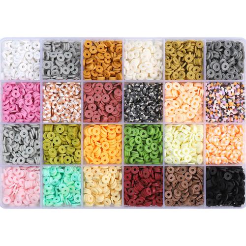 Polymer Ton Perlen , DIY, gemischte Farben, ca. 3720PCs/Box, verkauft von Box