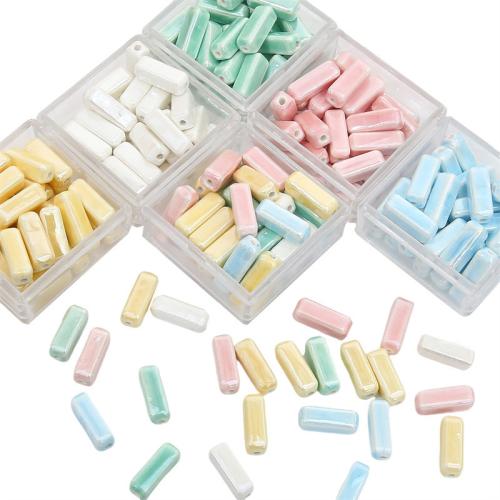 Abalorios de Porcelana, Rectángular, Bricolaje, más colores para la opción, 6x15mm, 5PCs/Bolsa, Vendido por Bolsa