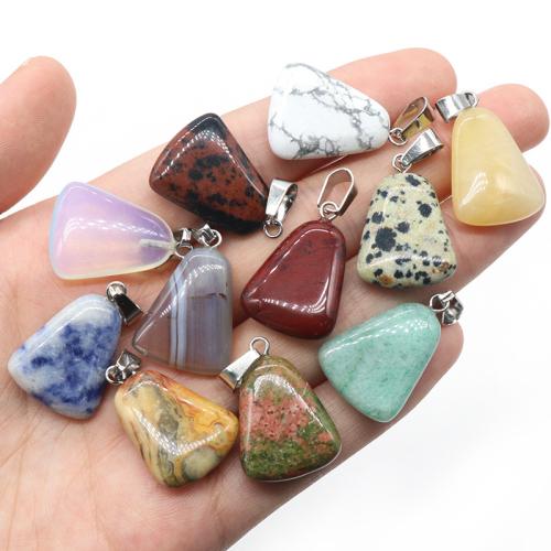 Gemstone Pendants Jewelry Natural Stone DIY Sold By PC