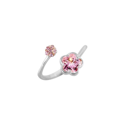 Cubi Circonia Micro Pave anello in ottone, Petali, placcato, Micro spianare cubic zirconia & per la donna, nessuno, Venduto da PC