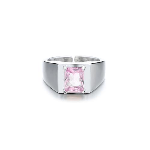 Cúbicos Circonia Micro Pave anillo de latón, metal, chapado, micro arcilla de zirconia cúbica & para mujer, más colores para la opción, Vendido por UD