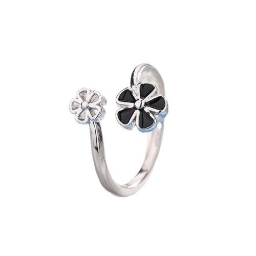 Brass Finger Ring petals plated for woman & epoxy gel Sold By PC