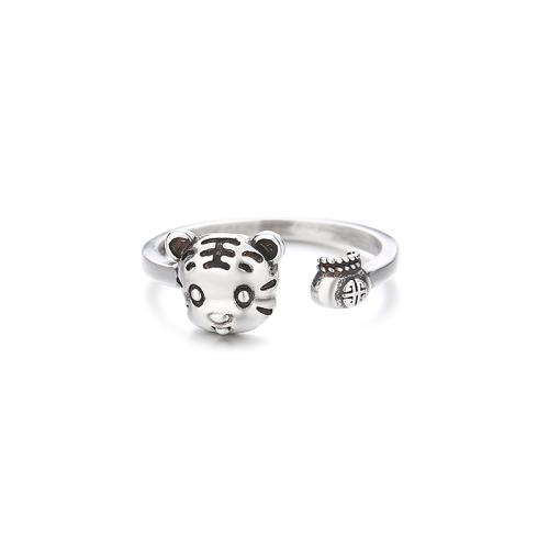 Brass Finger Ring Tiger plated for woman original color Sold By PC