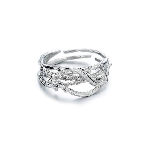 Mässing Finger Ring, plated, för kvinna, platina färg, Säljs av PC