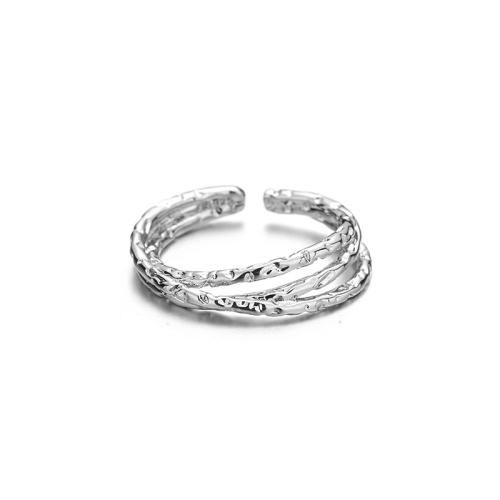 Mässing Finger Ring, plated, för kvinna, platina färg, Säljs av PC