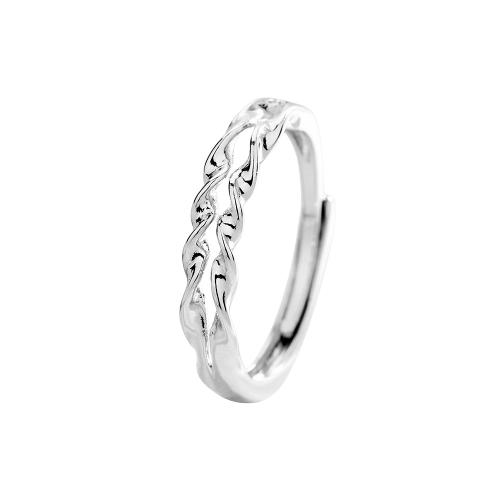 Mässing Finger Ring, plated, för kvinna, platina färg, Säljs av PC