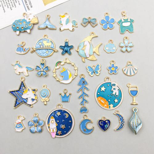 Zinc Alloy Enamel Pendants plated DIY Sold By Bag