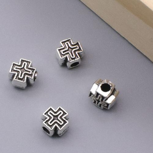 Coirníní Jewelry Alloy Sinc, Sinc Alloy, Cross, plátáilte, DIY, 100ríomhairí pearsanta/Mála, Díolta De réir Mála