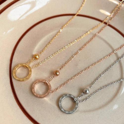 Titanium Steel Necklace Vacuum Ion Plating for woman Length 51-80 cm Sold By PC