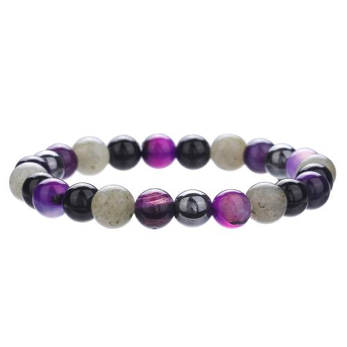 Gemstone Bracciali, pietra preziosa, gioielli di moda & unisex, colori misti, 8mm, Lunghezza Appross. 18 cm, Venduto da PC