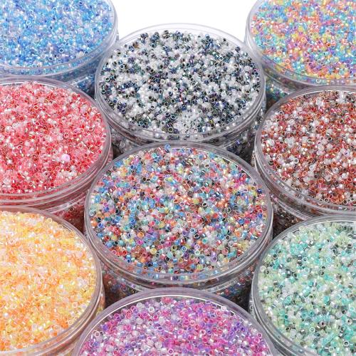 Blandet Glass Seed Beads, Seedbead, du kan DIY, flere farver til valg, Ca. 700pc'er/Bag, Solgt af Bag